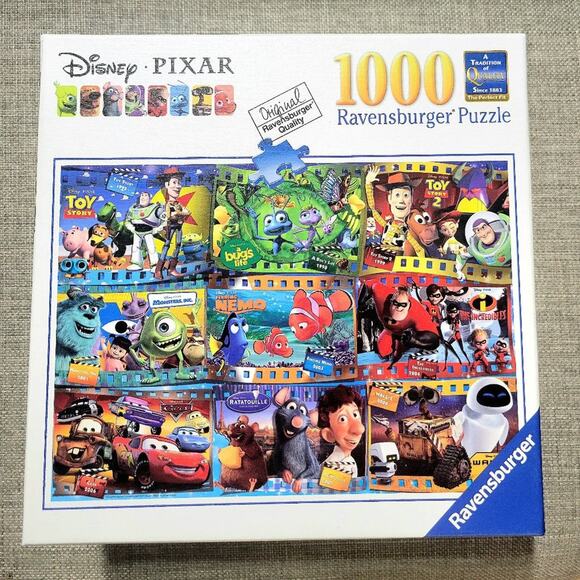 DISNEY PIXAR 1000 pc Jigsaw Puzzle Toy Story, Finding Nemo, Wall-E, Cars 2014 - Picture 1 of 2
